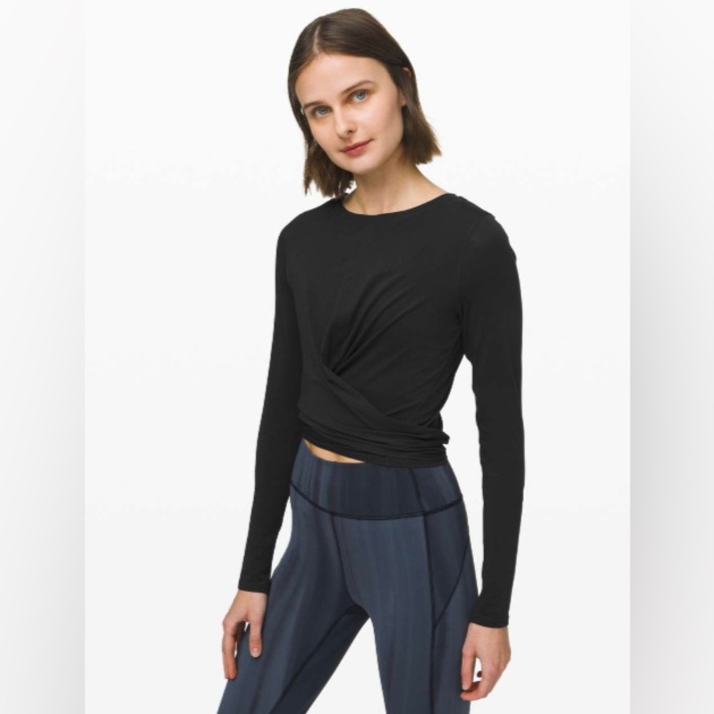 Lululemon Time to Restore Long Sleeve Wrap Style Tee Shirt